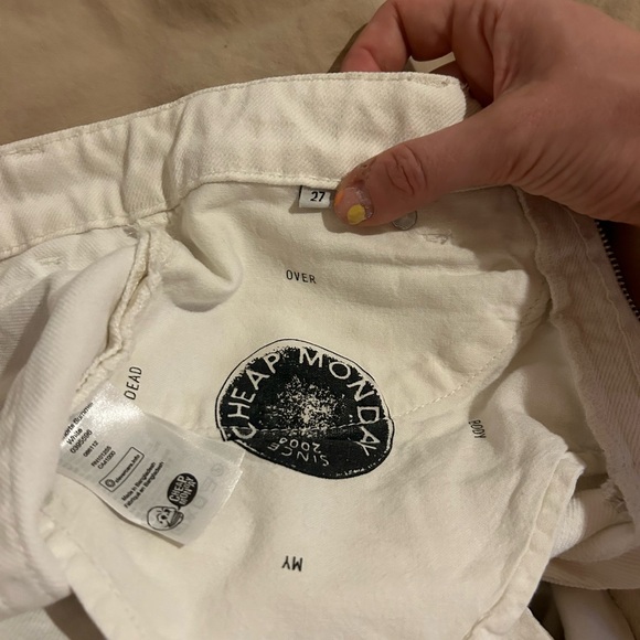 Cheap Monday white denim shorts ☀️🕶️ - Picture 3 of 6
